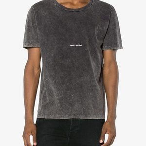 Saint Laurent “Rive Gauche” box logo tee
